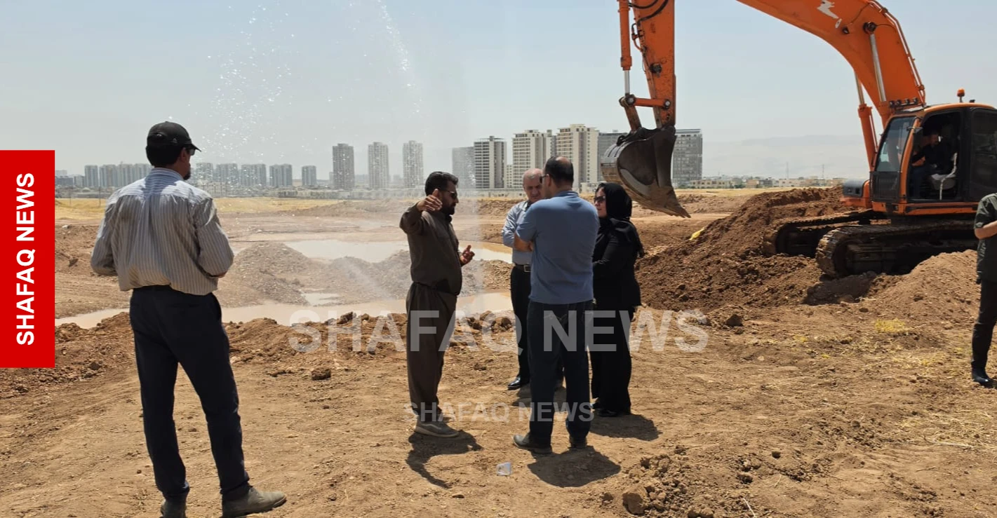 “كسر” خط دوكان يقطع المياه مؤقتاً عن أحياء في السليمانية (صور)