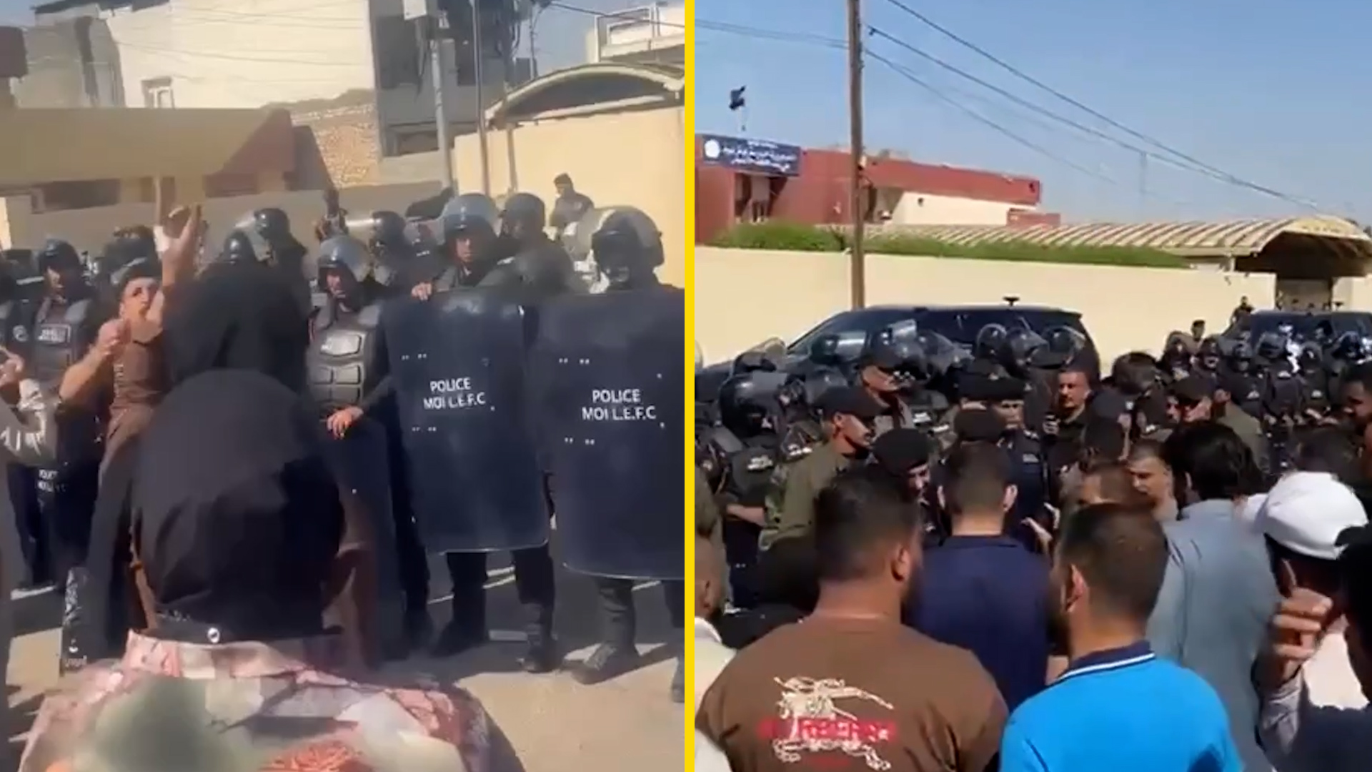 فيديو: محتجون ينهون تظاهرتهم أمام تربية الأنبار بعد وعود من قائد الشرطة