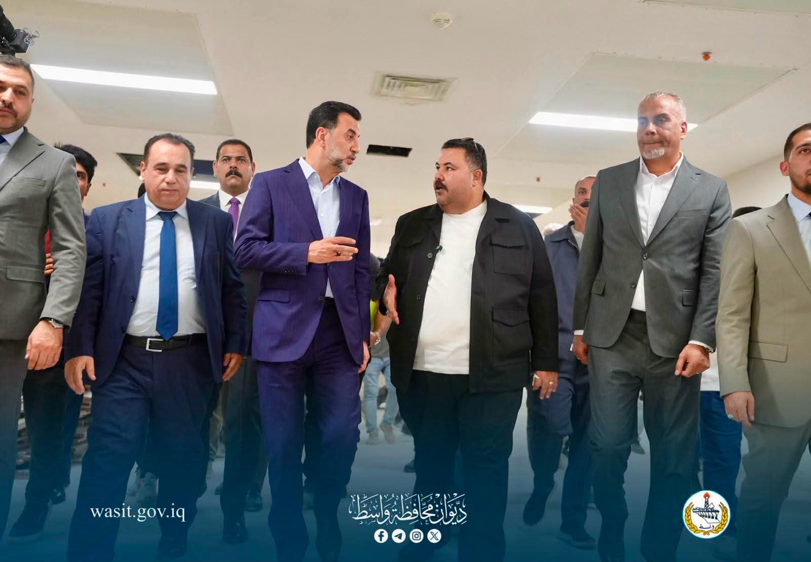 محافظ واسط ومستشار رئيس الوزراء يتفقدان مشروعي المستشفى التركي والزهراء في الكوت