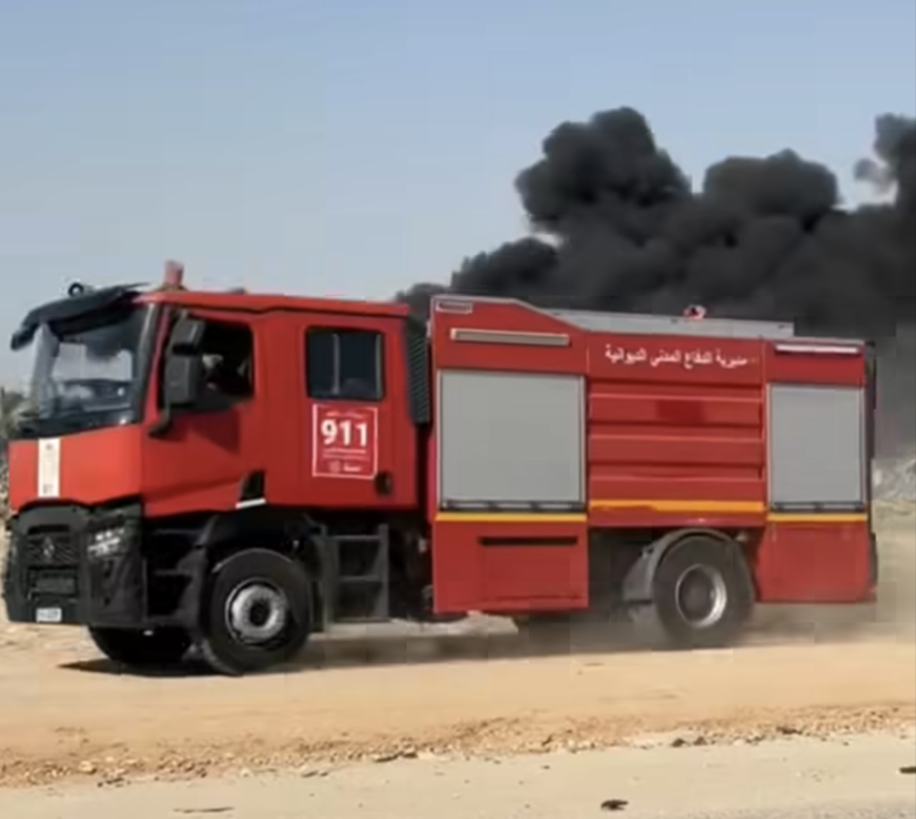 اخماد حريق وسط الديوانية