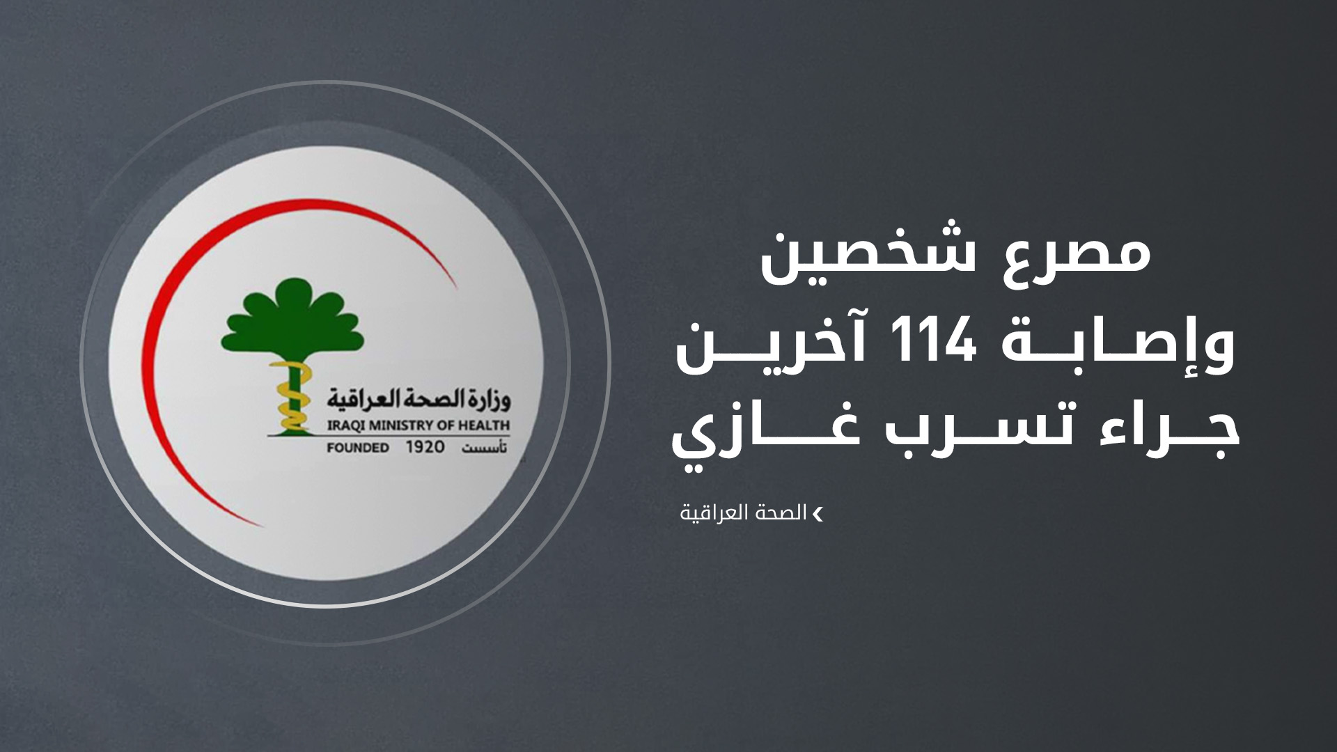مصرع شخصين وإصابة 114 آخرين إثر تسرب غاز سام بمعمل أسمدة في البصرة