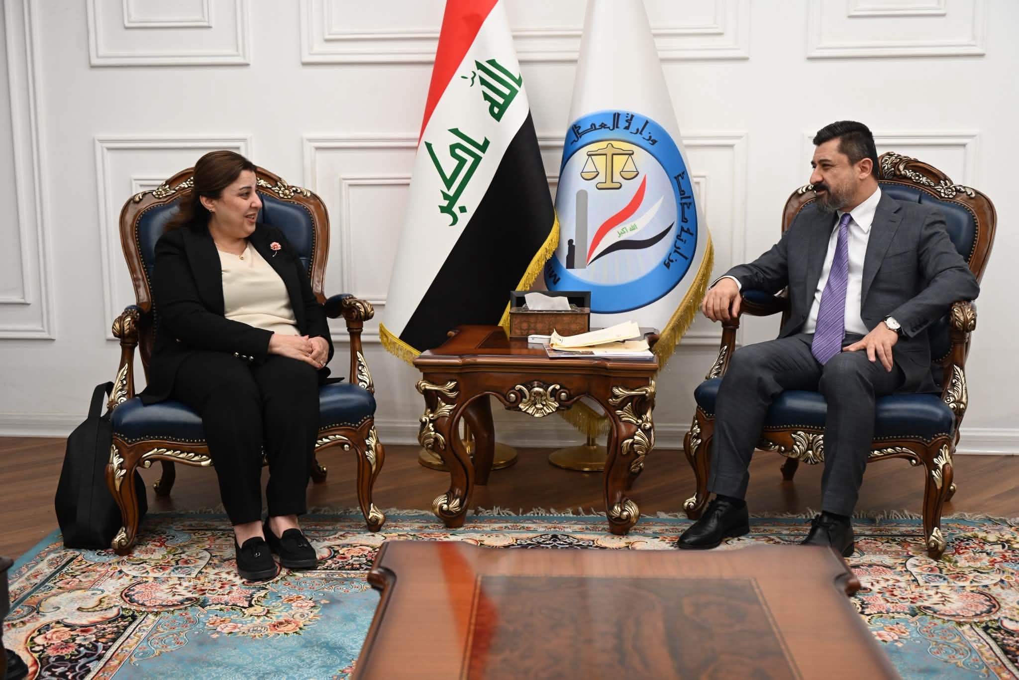 وزير العدل ووزيرة الزراعة باقليم كردستان يؤكدان أهمية استمرار التواصل والتنسيق المشترك