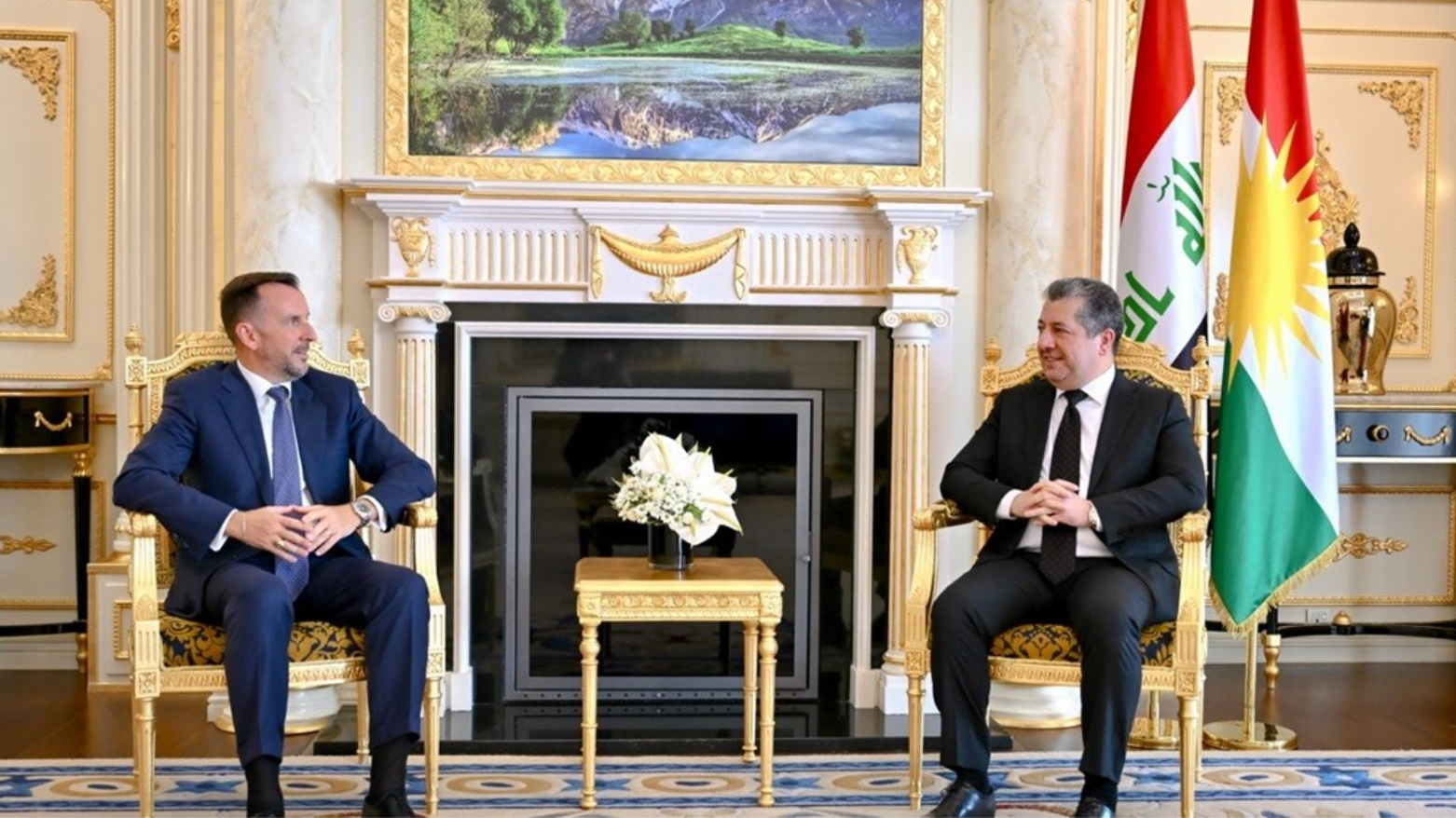 رئيس حكومة إقليم كوردستان يستقبل السفير الإيطالي لدى العراق