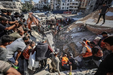 119 قتيلاً ومفقوداً بانهيار عمارة في غزة