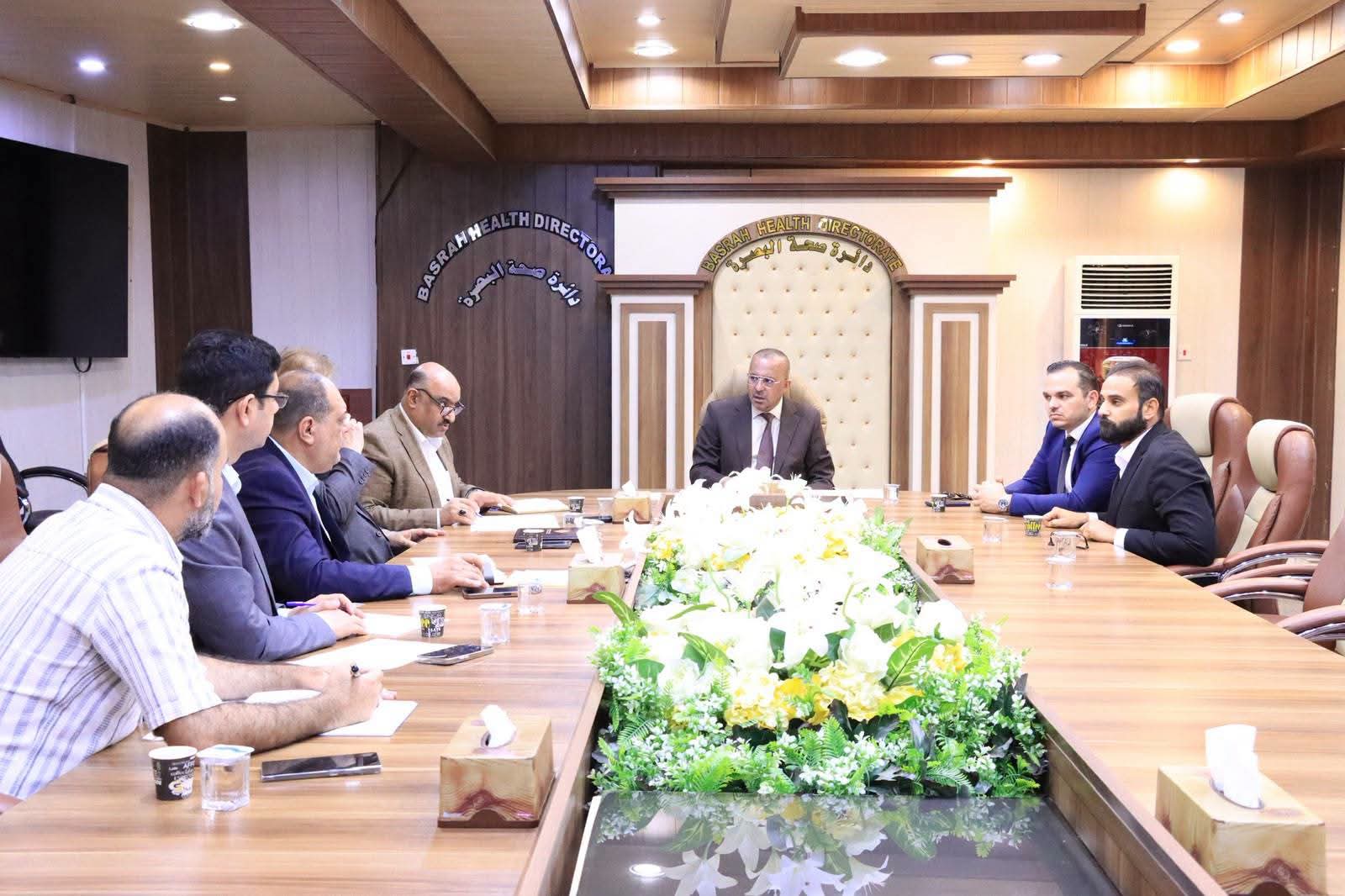 صحة البصرة وتوتال الفرنسية تبحثان انشاء مبنى طوارئ بسعة 50 سريراً في مستشفى الزبير العام