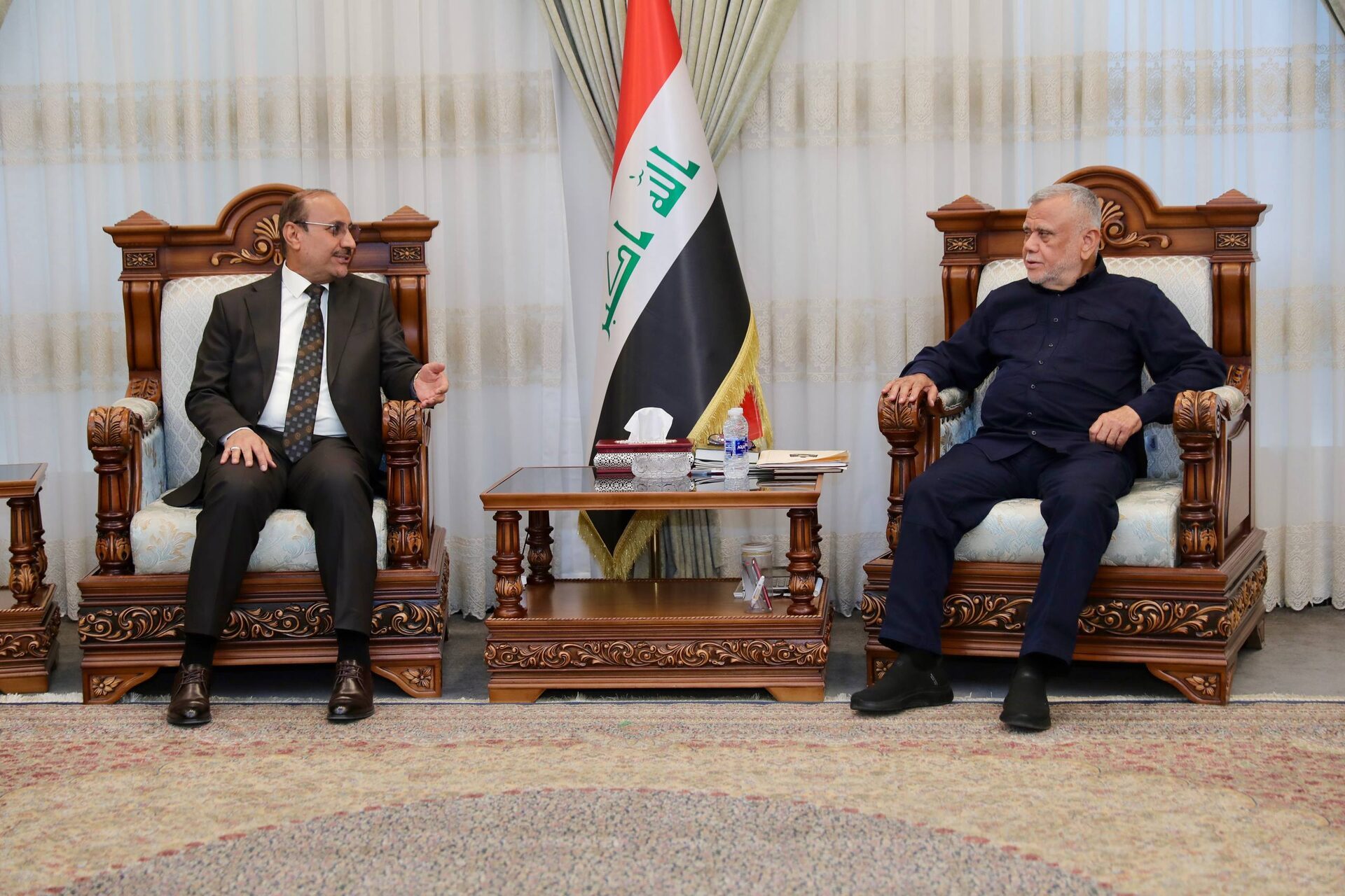 العامري يستقبل محافظ بغداد وأعضاء مجلس المحافظة