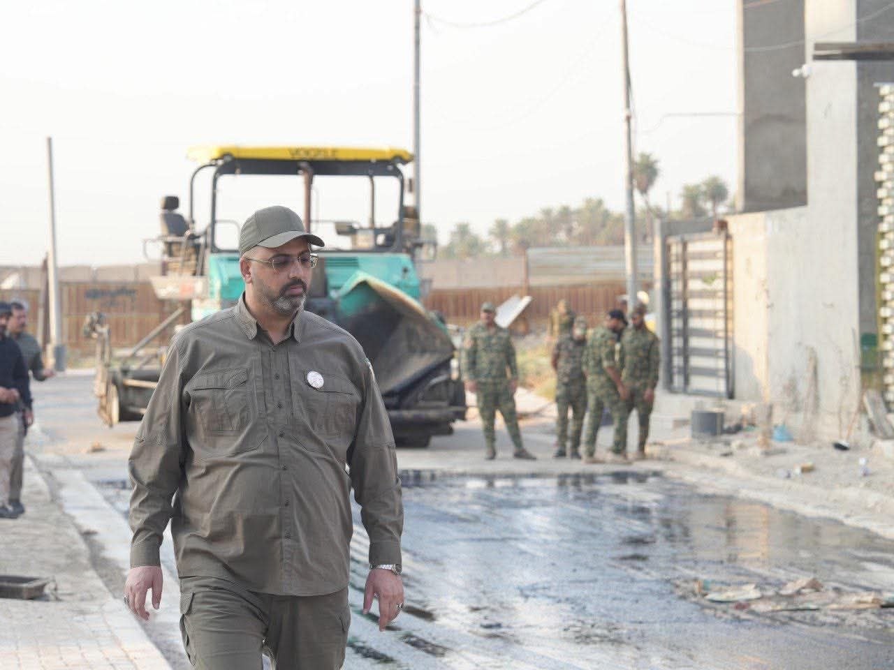الجهد الخدمي للحشد الشعبي يدخل المراحل الاخيرة لانجاز منطقة الضفاف ببغداد