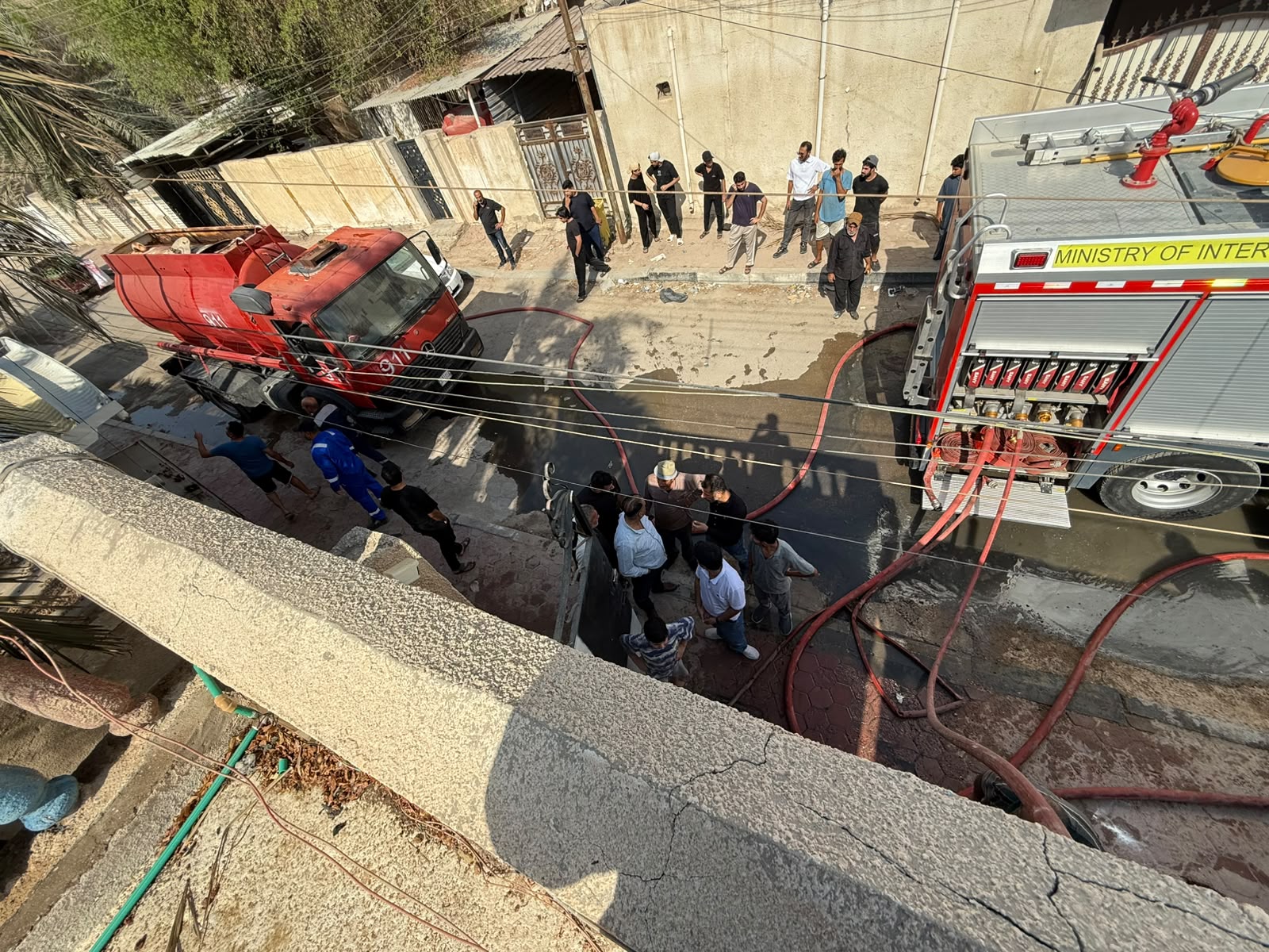 حريق داخل منزل في الجنينة بالبصرة يخلف ضحيتين
