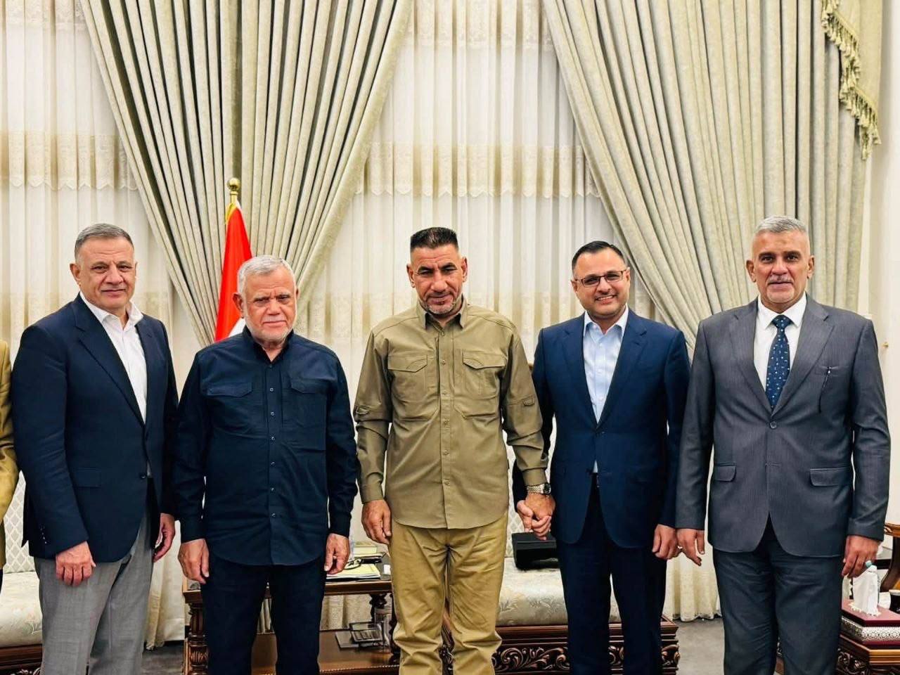 السيد العامري يستقبل وزير الموارد المائية ورئيس كتلة بدر النيابية
