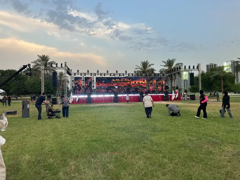 ساحة الاحتفالات الكبرى تحتضن اكبر حفل فني وطني ابتهاجا بيوم السيادة
