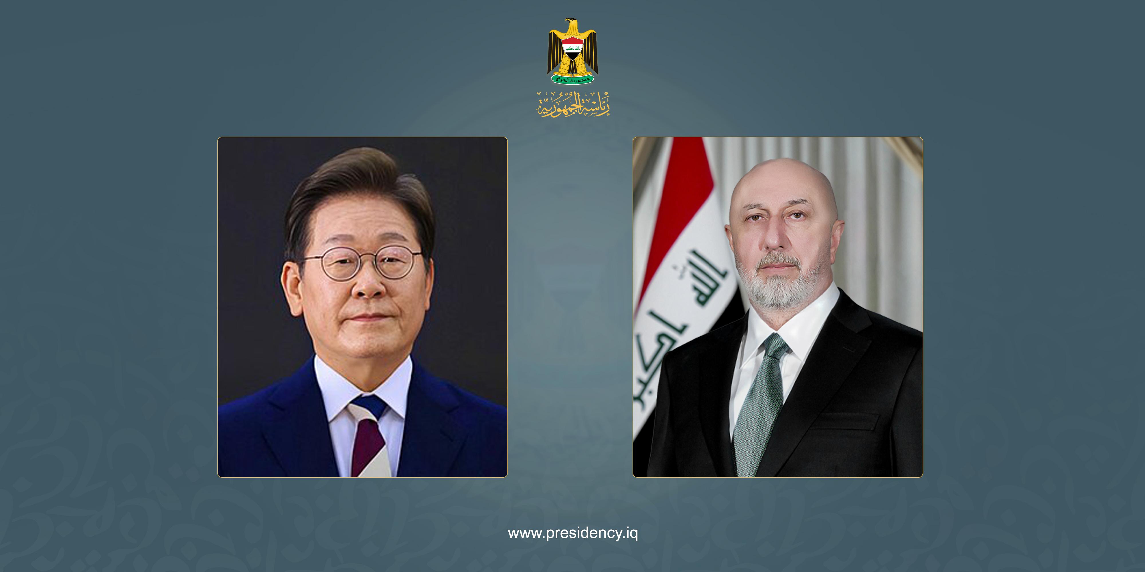 رئيس الجمهورية يتلقى برقية تهنئة من نظيره الكوري الجنوبي بمناسبة العيد الوطني