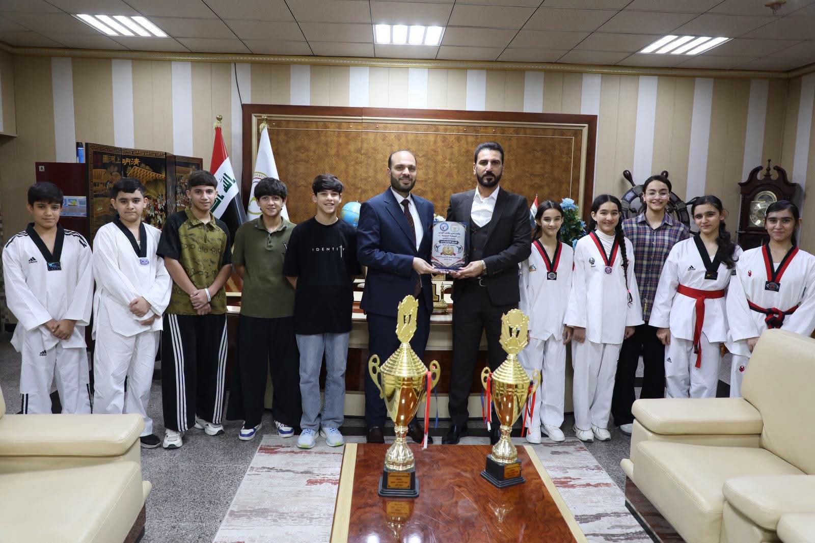 ناشئو وناشئات نادي الميناء يحصدون المركز الأول في بطولة أندية العراق للتايكواندو