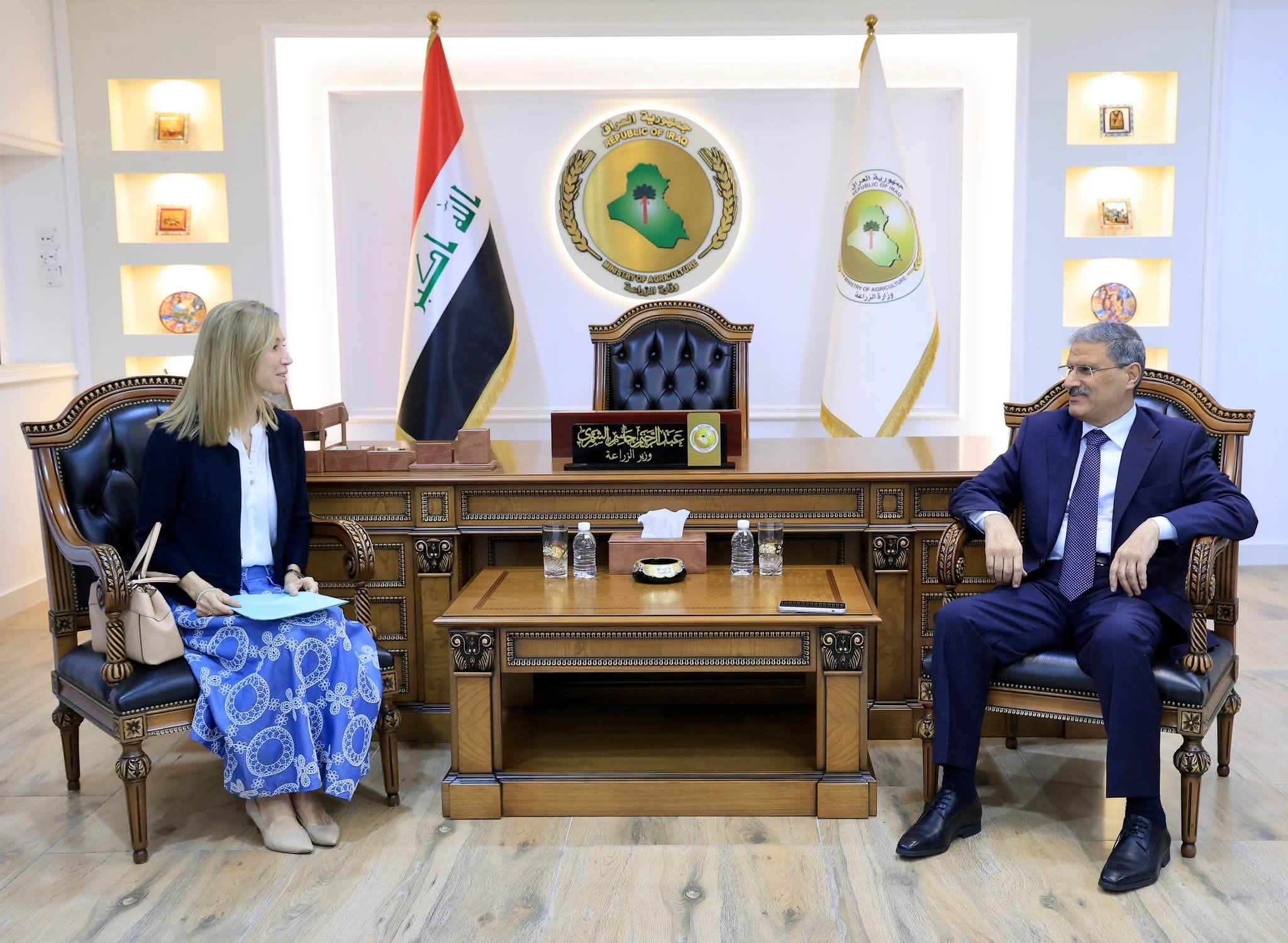 خلال لقائه مع سفيرة مملكة أسبانيا.. وزيرالزراعة: تبادل الخبرات والتقنيات الحديثة يمثل ركيزة أساسية للنهوض بالقطاع الزراعي