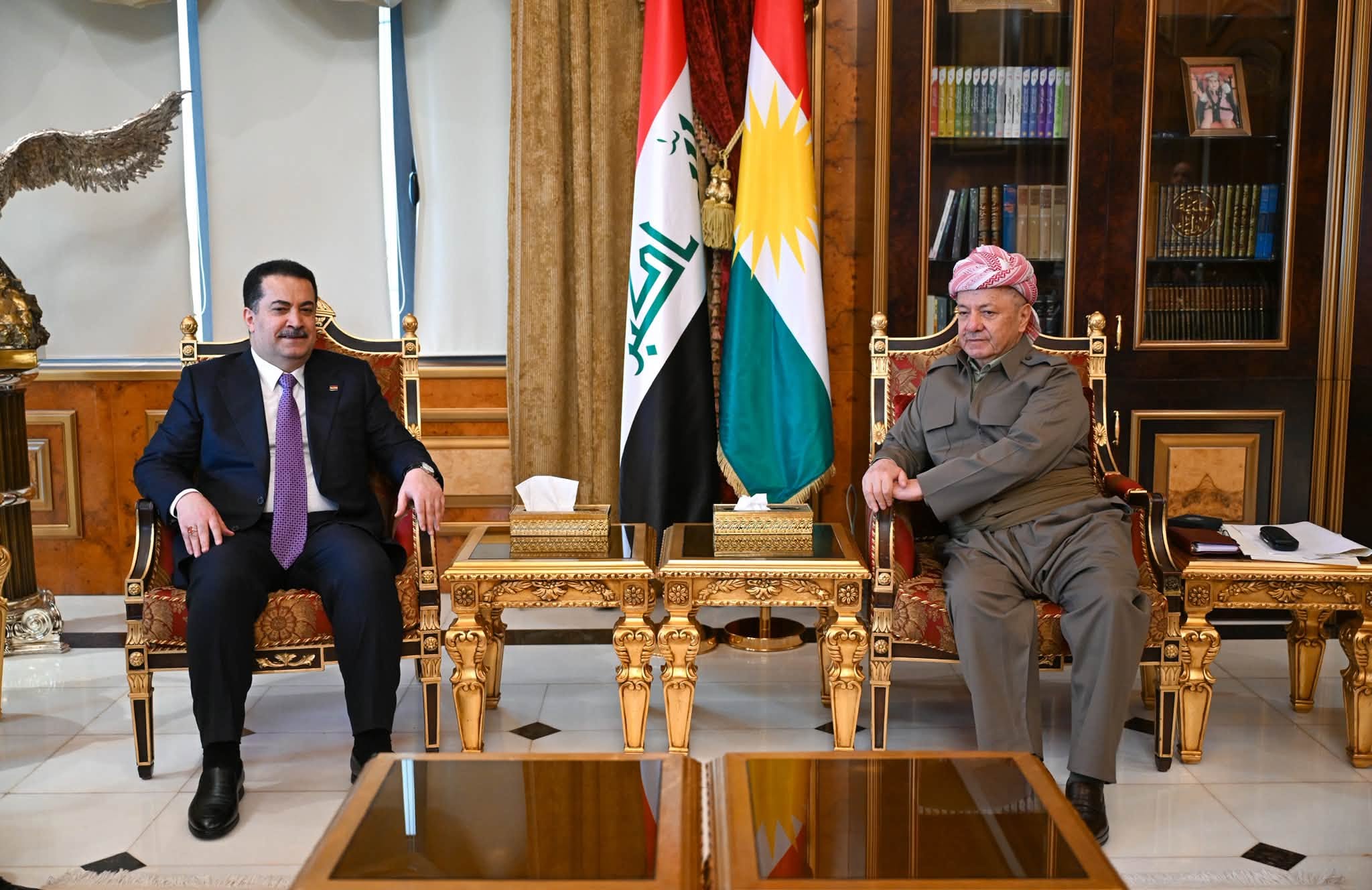 الرئيس بارزاني يستقبل رئيس الوزراء العراقي السابق