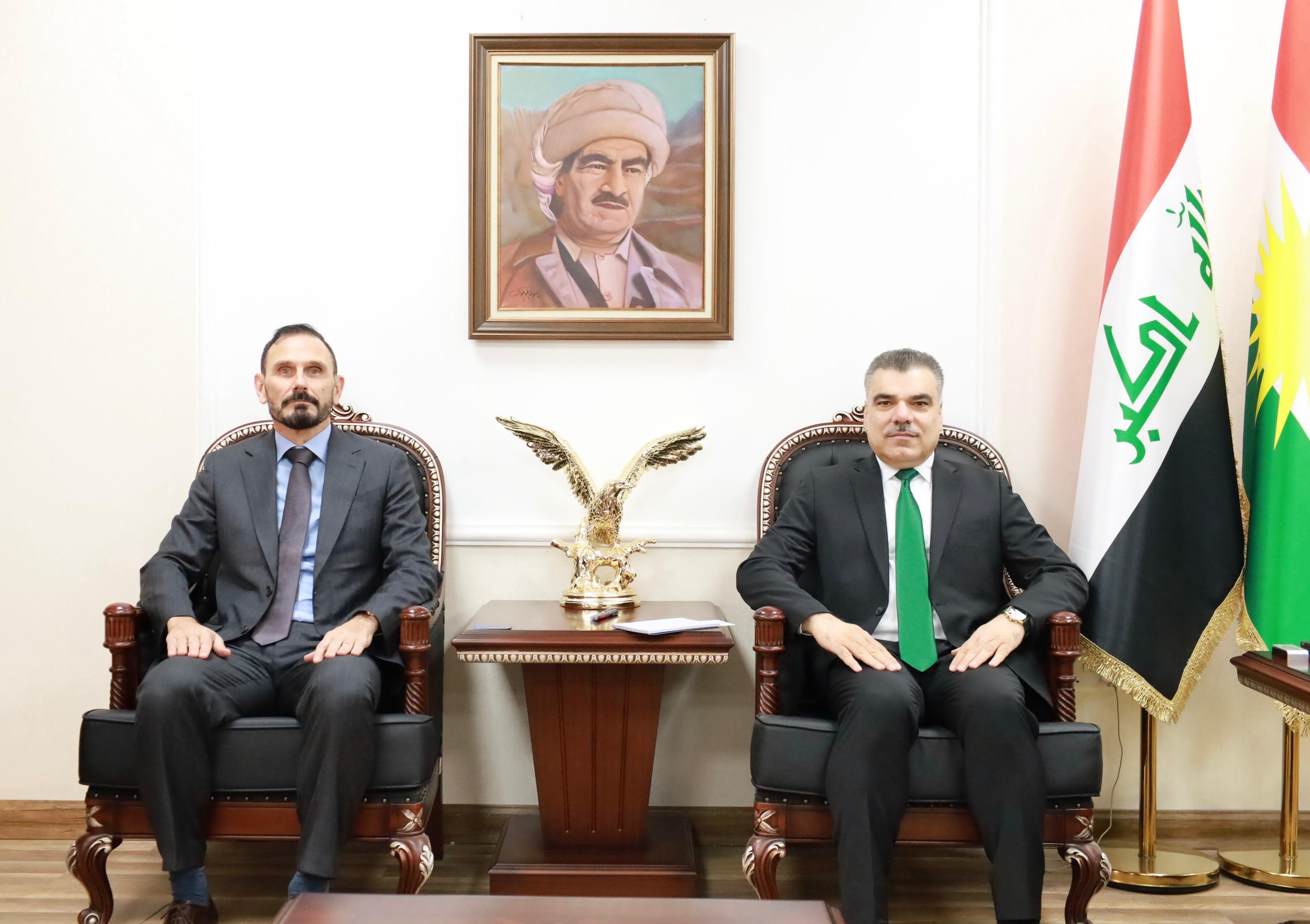 فارس عيسى يستقبل رئيس بعثة المنظمة الدولية للهجرة في العراق