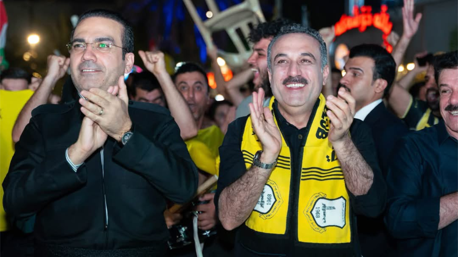 محافظ أربيل يساند نادي أربيل وسط جماهيره