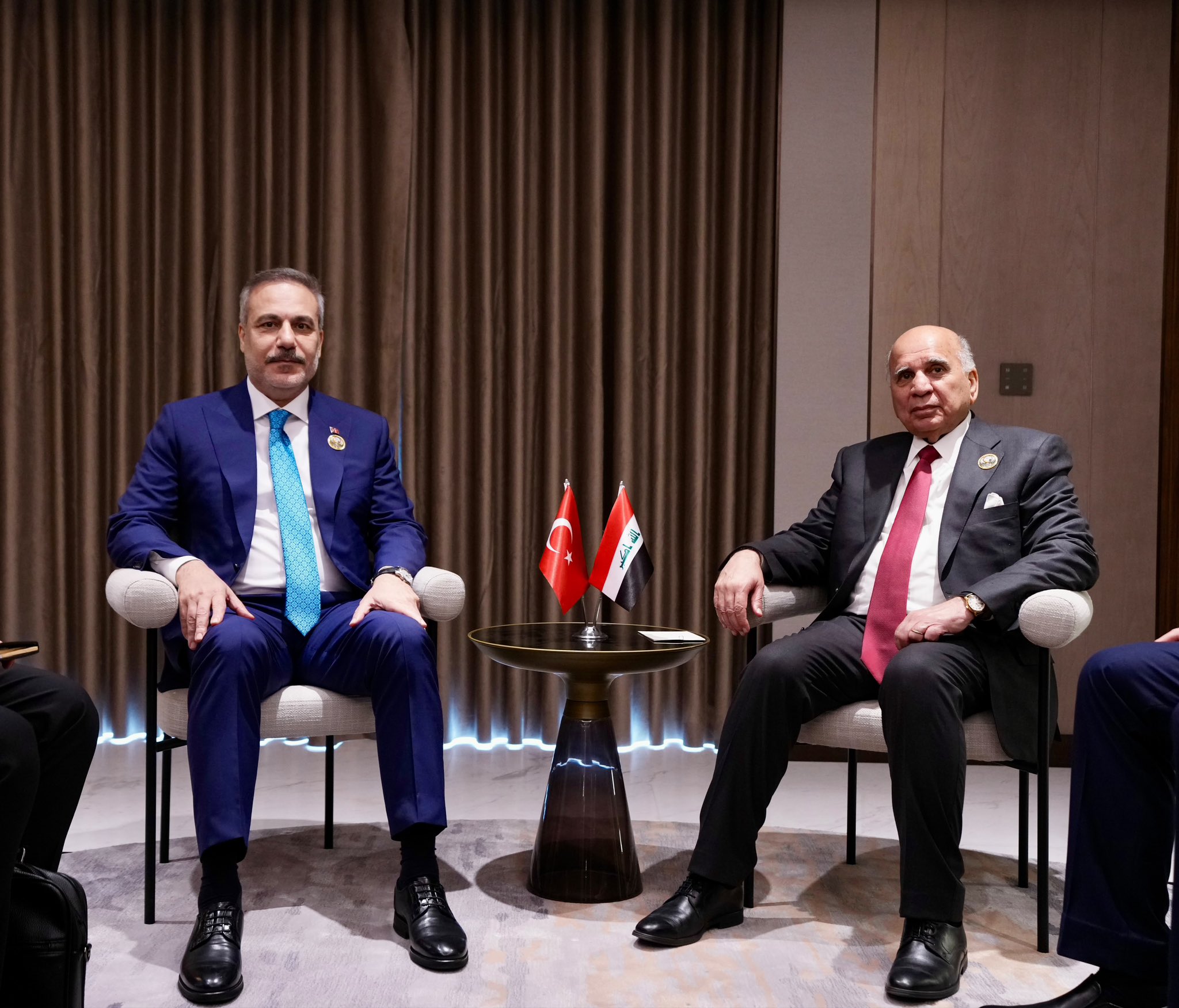 فؤاد حسين وفيدان يبحثان العلاقات الثنائية وأمن المنطقة