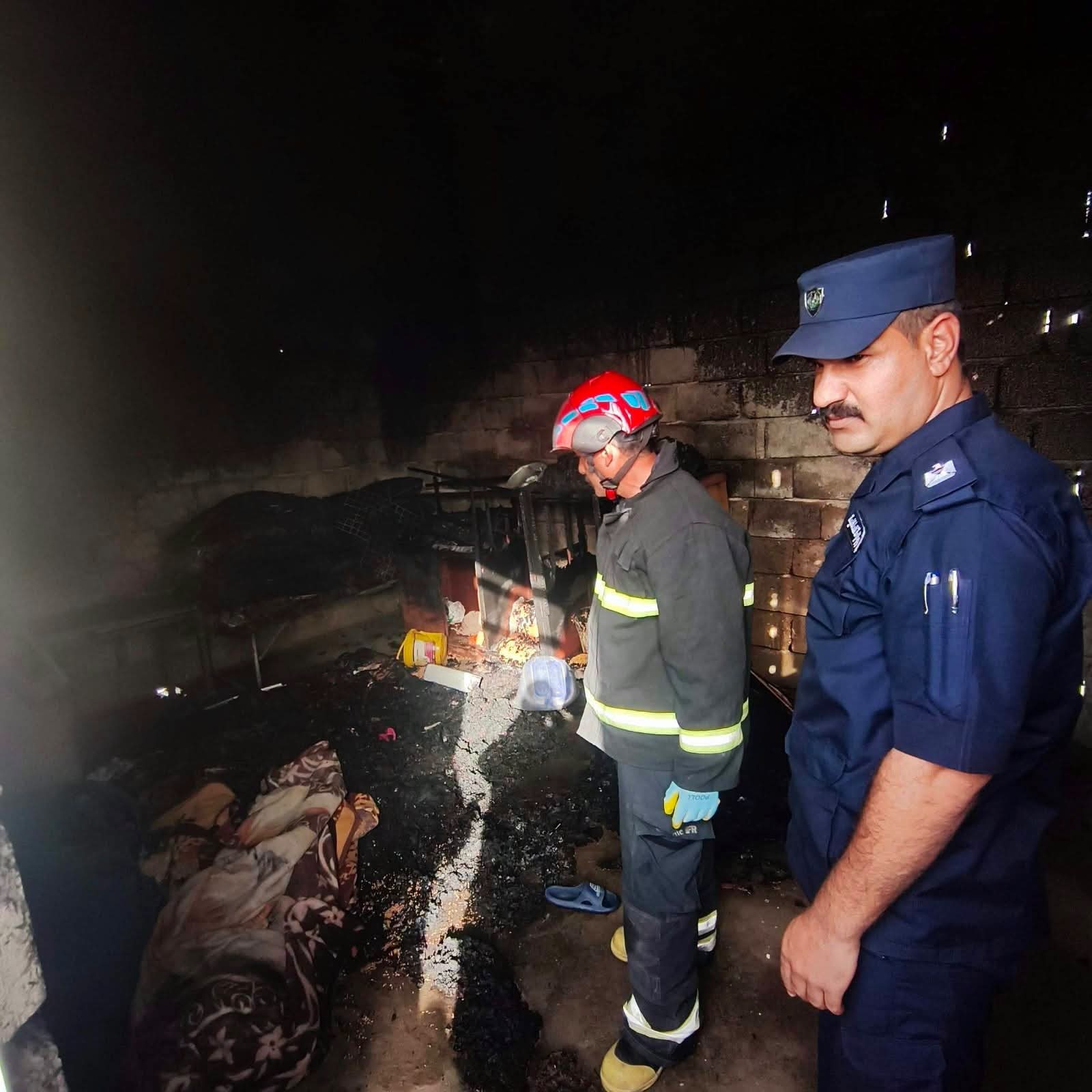 الدفاع المدني يخمّد حريقاً وينتشل جثة امرأة في قضاء الشرقاط