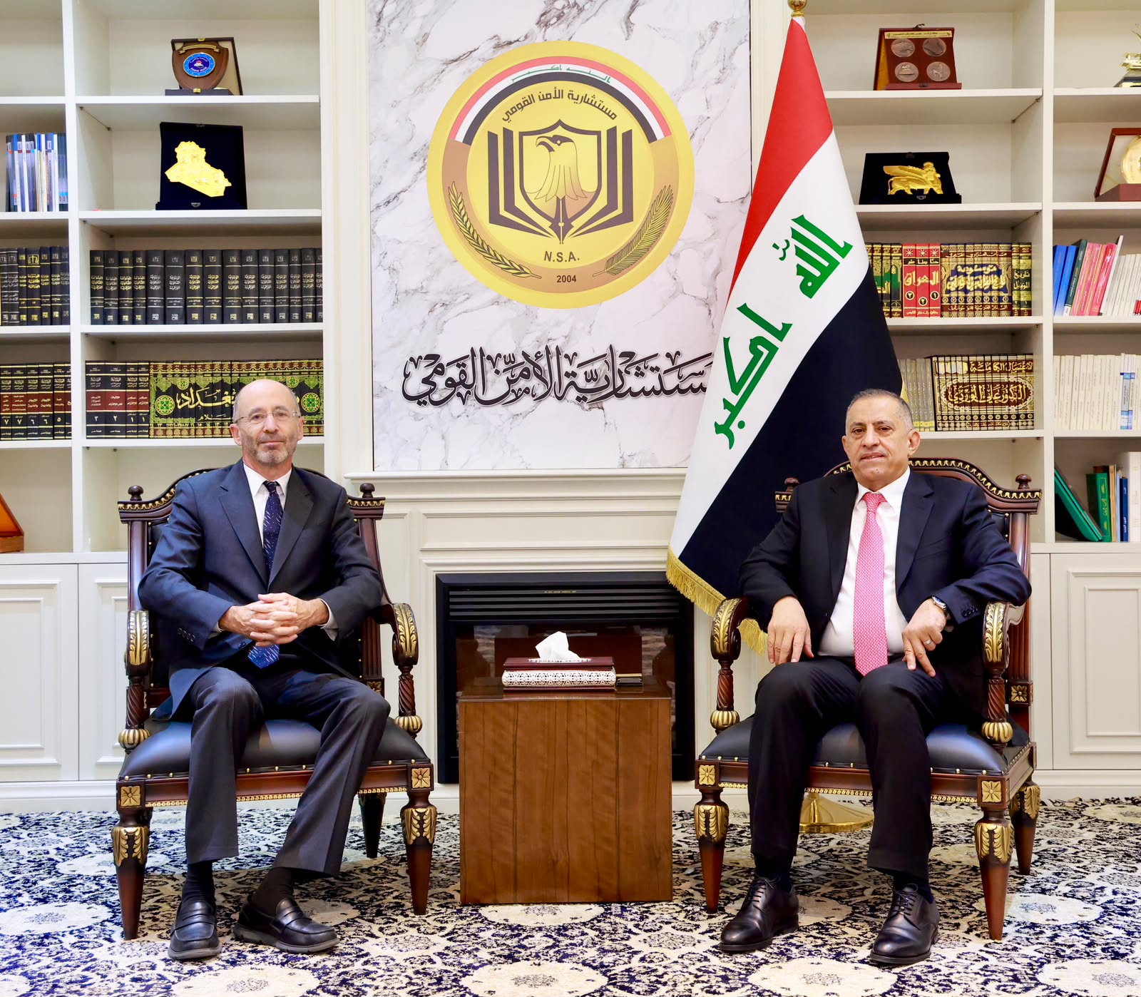 العبودي يبحث مع الرئيس الفخري لبرنامج افريقيا الوسطى والشمالية التعاون بين العراق والمنظمات الدولية