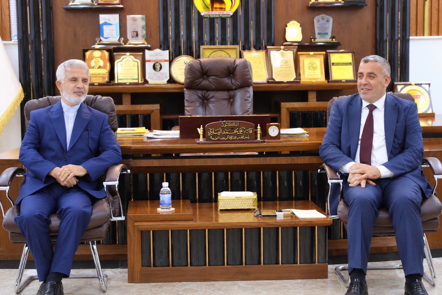 رئيس مجلس محافظة كربلاء يبحث مع القنصل الإيراني الجديد سبل الارتقاء بالتعاون المشترك