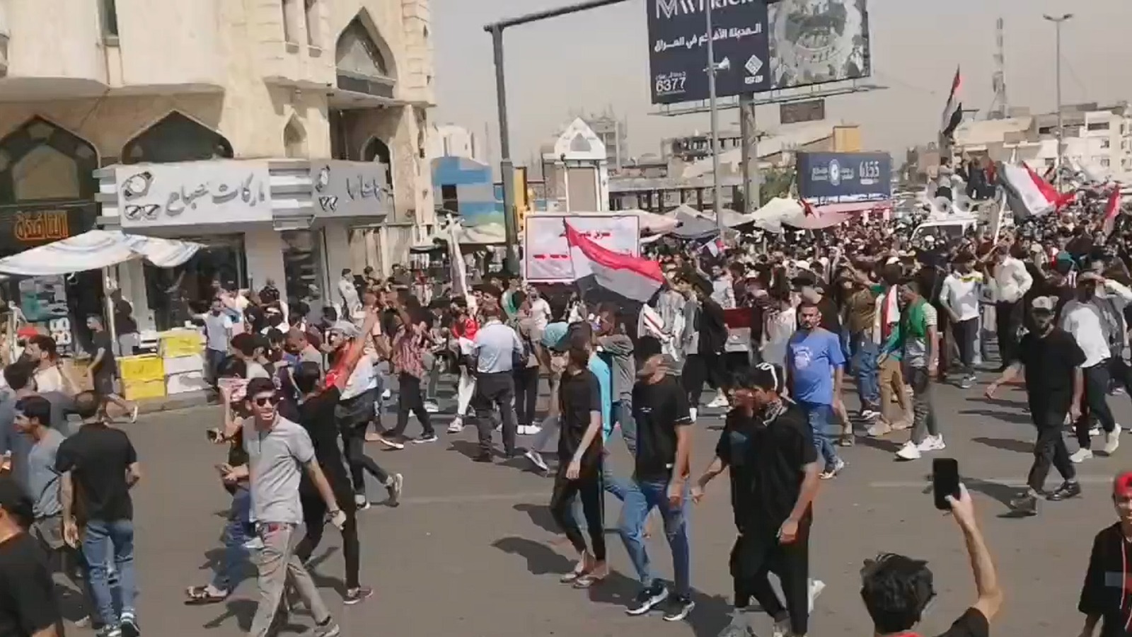 ساحة التحرير ببغداد.. إحياء ذكرى احتجاجات تشرين وسط إجراءات أمنية مشددة