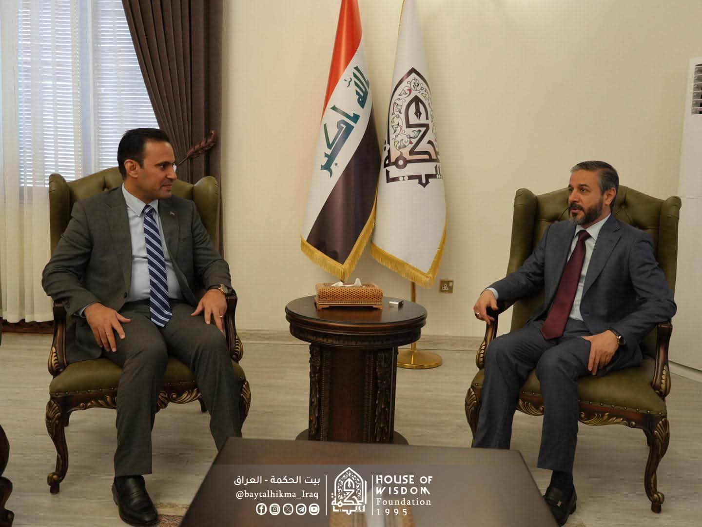 بيت الحكمة ومعهد الخدمة الخارجية يبحثان آفاق التعاون المشترك