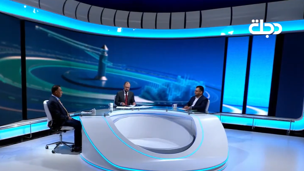 تلفزيون علي الزيدي يسمع مستشار الكاظمي.. أول حلقة لريناس علي: أين أمريكا وإيران؟