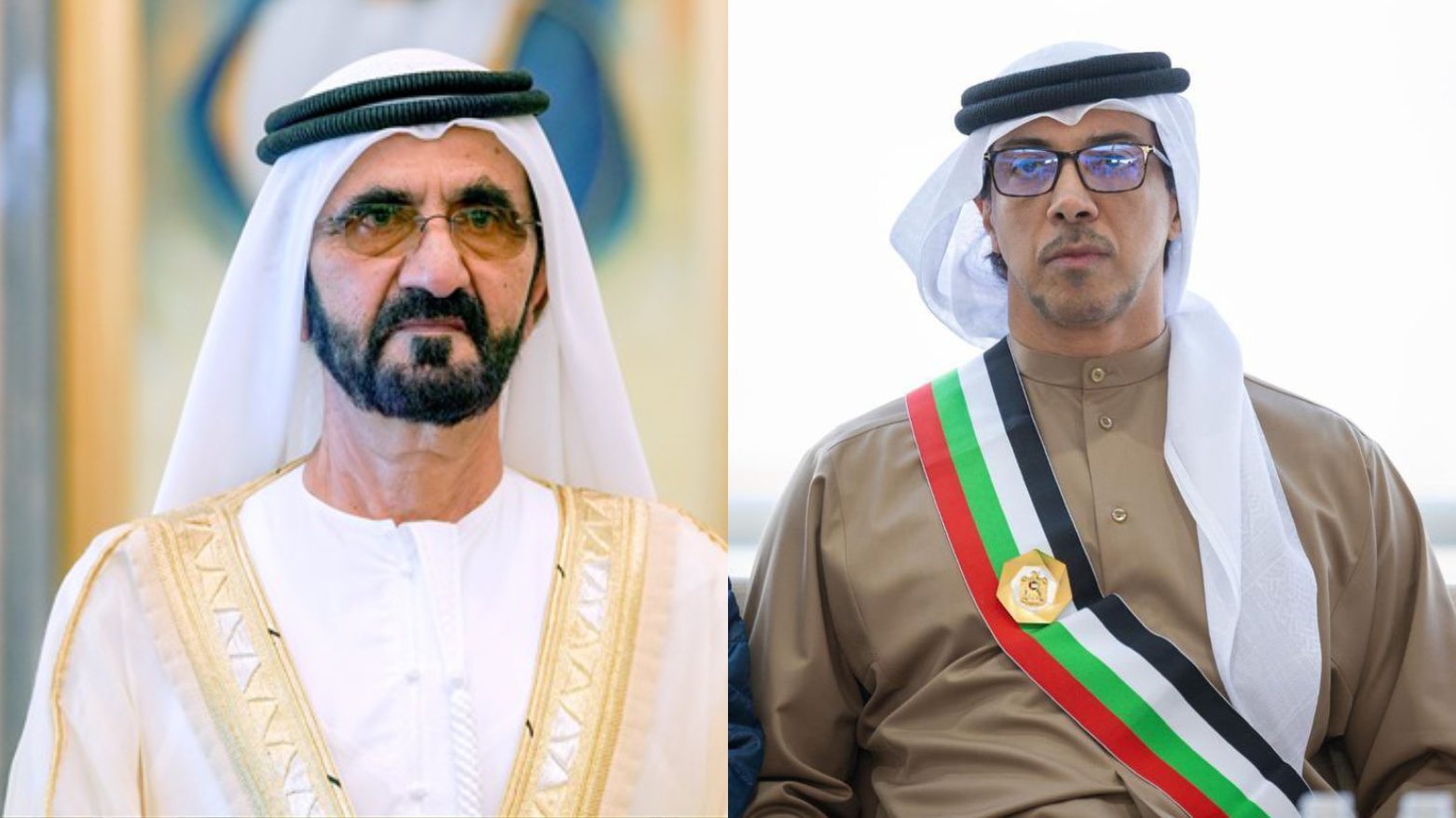 محمد بن راشد ومنصور بن زايد يُعزيان مسرور بارزاني في وفاة عبد الواحد بارزاني