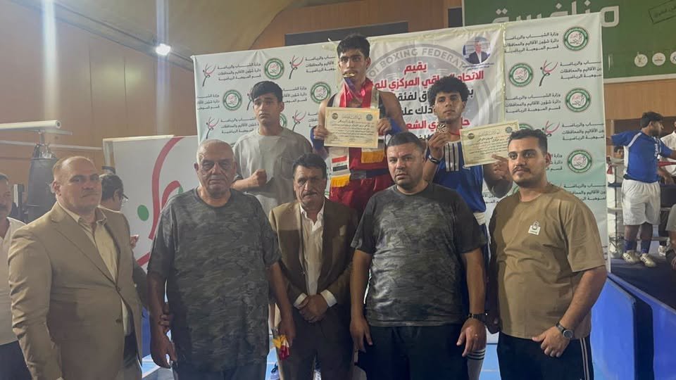 لاعب نادي ديالى / اثير اللهيبي / يتوج بالمركز الاول والوسام الذهبي في بطولة العراق للملاكمة